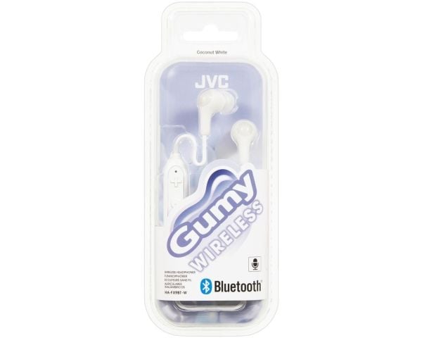 JVC HA-FX9BT Gumy - Ørepropper med mikrofon - i øret - Bluetooth - trådløs - hvit