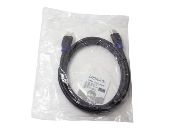 LogiLink CH0062, 2 m, HDMI-tyyppi A (vakio), HDMI-tyyppi A (vakio), 4096 x 2160 pikseliä, 3D, Musta