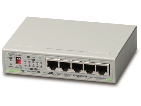 Allied Telesis CentreCOM AT-GS910/5E - Switch - 5 x 10/100/1000 - stasjonær