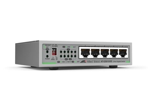 Allied Telesis CentreCOM AT-GS910/5E - Switch - 5 x 10/100/1000 - stasjonær
