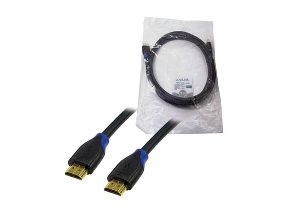 LogiLink CH0063, 3 m, HDMI-tyyppi A (vakio), HDMI-tyyppi A (vakio), 4096 x 2160 pikseliä, 3D, Musta