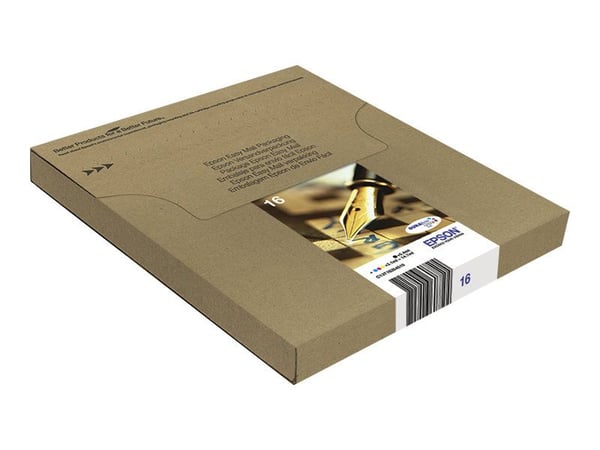 Epson 16 Multipack Easy Mail Packaging - 4 pakker - svart, gul, cyan, magenta - original - eske - blekkpatron - for WorkForce WF-2010, 2510, 2520, ...