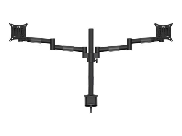 Multibrackets M VESA Deskmount Officeline Dual - Ställ - justerbar arm - för 2 LCD-bildskärmar - stål - svart - skärmstorlek: 15"-30" - klämma, mon...