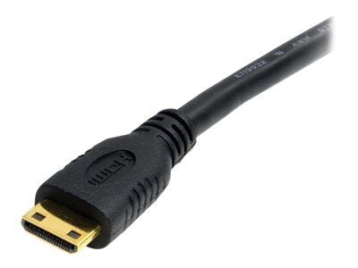 Startech.com High Speed High Speed HDMI-kabel med Ethernet - HDMI til HDMI Mini - Hann/Hann - Video/Audio/Nettverkskabel - HDMI - 30 AWG - HDMI, 19...