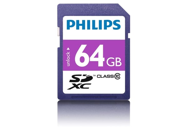 Philips FM64SD55B - Flashminnekort - 64 GB - Class 10 - SDXC