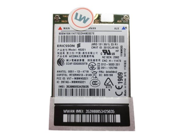 Ericsson N5321 - Trådløs mobilmodem - 3G - M.2 Card - 21 Mbps - for ThinkPad 10 (1st Gen); 10 (2nd Gen); T440; T450; T540; W54X; W550; X250