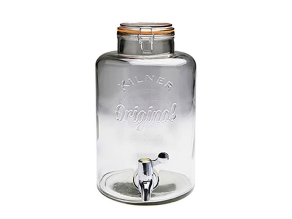 Glasbeholder med taphane Kilner 8 ltr Ø28xH36 cm,stk
