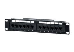 Equip 208015, RJ-45, Kulta, Cat5e, Telinekiinnitys, 1U, musta