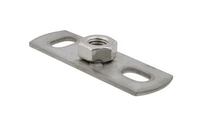 WALRAVEN Grundflange m/påsvejset M8 møtrik80x25 mm materiale=3 mmRustfri 304 stål