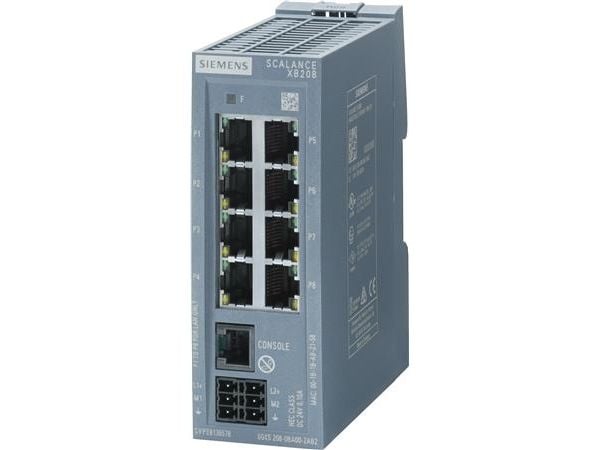 Siemens SCALANCE XB208 - Switch - Styrt - 8 x 10/100 - DIN-skinnemonterbar - DC-strøm