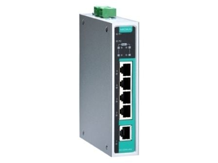Moxa EDS-G205A-4POE-T, Hallitsematon, Gigabit Ethernet (10/100/1000), Power over Ethernet -tuki, Telineasennus, 4U, Seinäkiinnitteinen