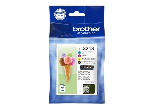 Brother LC3213 - 4 pakker - sort, gul, cyan, magenta - original - blækpatron - for Brother DCP-J772DW, DCP-J774DW, MFC-J890DN, MFC-J890DW, MFC-J890...