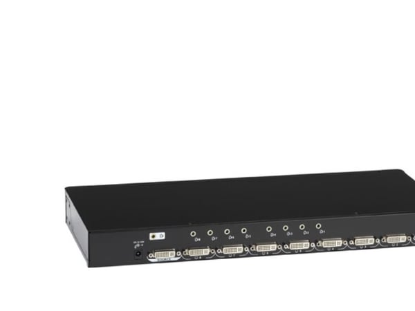 Black Box DVI-D Splitter with Audio and HDCP, 1 x 8 - Video/lyd-splitter - 8 x DVI + 8 x lyd - stasjonær - TAA-samsvar
