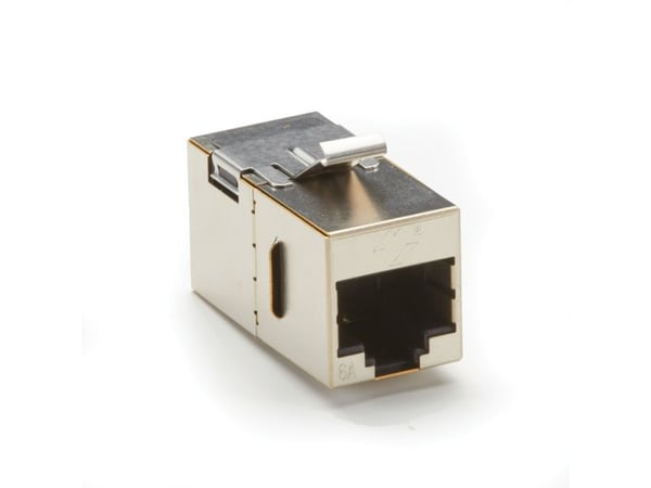 Black Box - Keystone-kopler - RJ-45 (hunn) til RJ-45 (hunn) - skjermet - CAT 6a - sølv