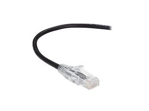 Black Box Slim-Net - Patch-kabel - RJ-45 (hane) till RJ-45 (hane) - UTP - CAT 6a - startad, formpressad, tvinnad - svart