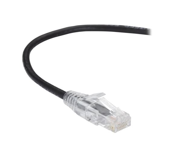 Black Box Slim-Net - Koblingskabel - RJ-45 (hann) til RJ-45 (hann) - UTP - CAT 6a - med støvel, formstøpt, flertrådet - svart