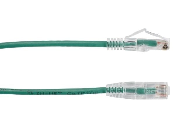 Black Box Slim-Net - Koblingskabel - RJ-45 (hann) til RJ-45 (hann) - UTP - CAT 6a - med støvel, formstøpt, flertrådet - grønn