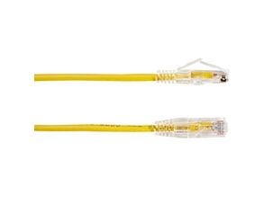 Black Box Slim-Net - Koblingskabel - RJ-45 (hann) til RJ-45 (hann) - UTP - CAT 6a - med støvel, formstøpt, flertrådet - gul