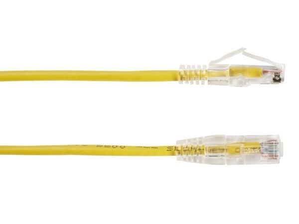 Black Box Slim-Net - Patchkabel - RJ-45 (han) til RJ-45 (han) - 1,22 m - UTP - CAT 6a - booted, formet, strenget - gul