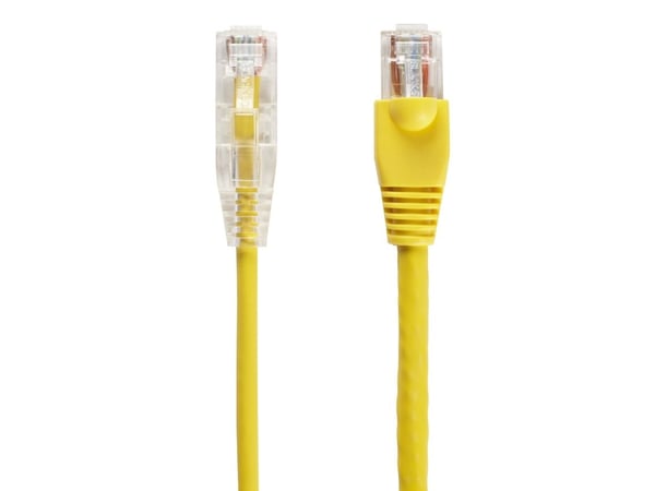 Black Box Slim-Net - Patchkabel - RJ-45 (han) til RJ-45 (han) - 1,22 m - UTP - CAT 6a - booted, formet, strenget - gul