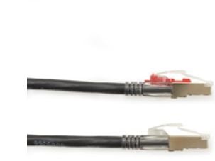 Black Box 3ft Cat6a, 0,9 m, Cat6a, F/UTP (FTP), RJ-45, RJ-45, Sort