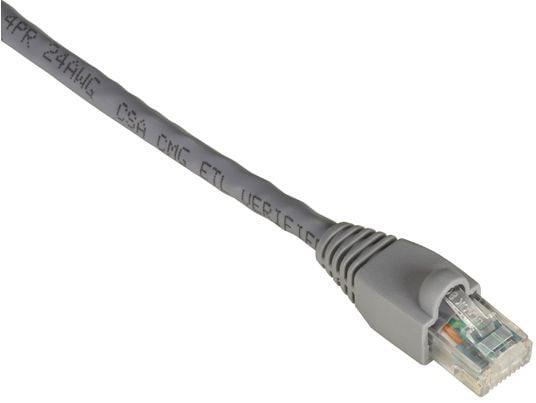 Black Box GigaTrue 550 - Koblingskabel - RJ-45 (hann) til RJ-45 (hann) - 7.6 m - CAT 6 - med støvel, uten hindringer, flertrådet - grå