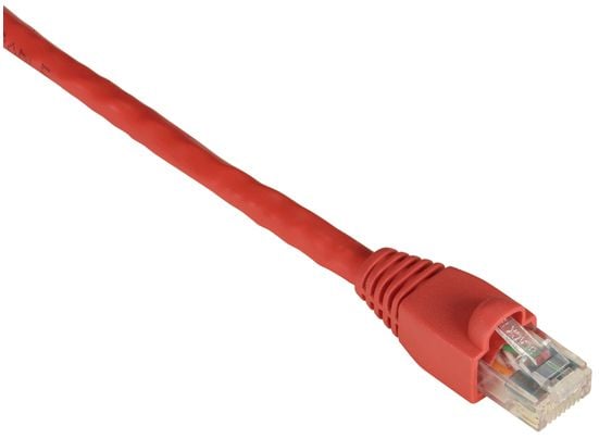Black Box GigaTrue 550 - Koblingskabel - RJ-45 (hann) til RJ-45 (hann) - 15.2 m - CAT 6 - med støvel, uten hindringer, flertrådet - rød