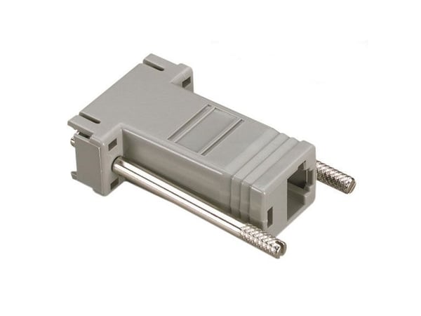 Black Box Colored Modular Adapter - Sarja RS-232-sovitin - DB-9 (uros) RJ-45 (naaras) - harmaa - harmaa