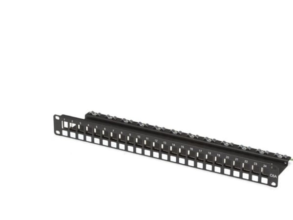 Black Box JPMT700A, Cat6a, Stativmontering, 1U, Svart