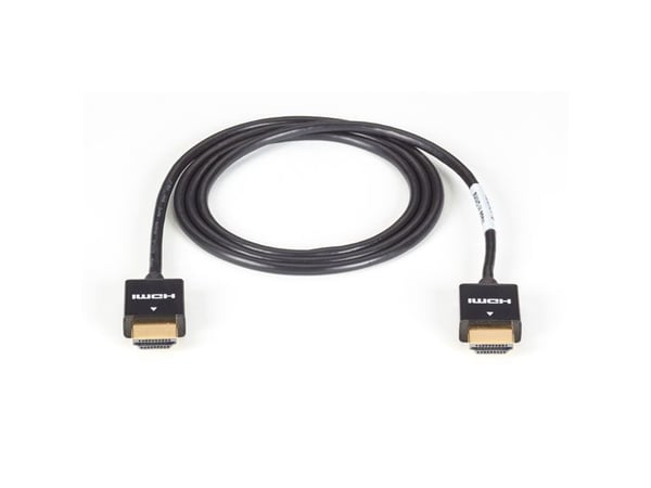 Black Box SlimLine High-Speed - HDMI-kabel - HDMI hann til HDMI hann - 2 m - trippel beskyttelse - svart - formstøpt