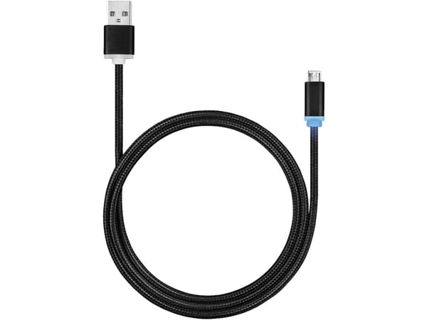 ROLINE 11.02.8318, 1 m, USB A, Micro-USB B, USB 2.0, Hankjønn/hankjønn, Sort
