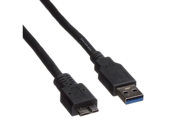 ROLINE 11.02.8873, 0,8 m, USB A, Micro-USB B, USB 3.2 Gen 1 (3.1 Gen 1), Hankjønn/hankjønn, Sort
