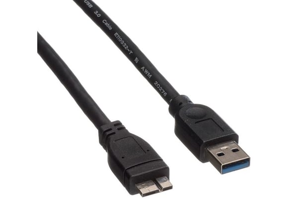 ROLINE 11.02.8874, 2 m, USB A, Micro-USB A, USB 3.2 Gen 1 (3.1 Gen 1), Hankjønn/hankjønn, Sort
