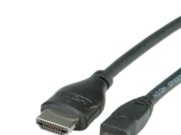 ROLINE 11.04.5581, 2 m, HDMI-tyyppi A (vakio), HDMI-tyyppi A (vakio), Äänen paluukanava (ARC), Musta