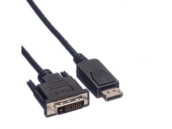 ROLINE 11.04.5619, 1,5 m, DisplayPort, DVI-D, Hankjønn, Hankjønn, Rett