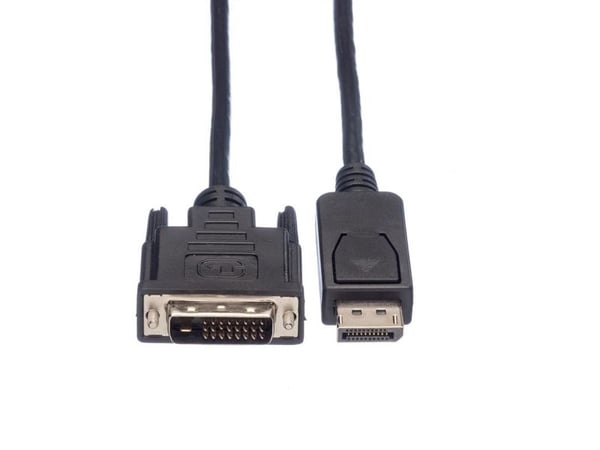 ROLINE 11.04.5619, 1,5 m, DisplayPort, DVI-D, Hankjønn, Hankjønn, Rett