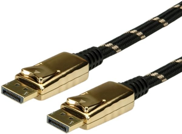 ROLINE 11.04.5648, 7,5 m, DisplayPort, DisplayPort, Uros, Uros, Musta, Kulta