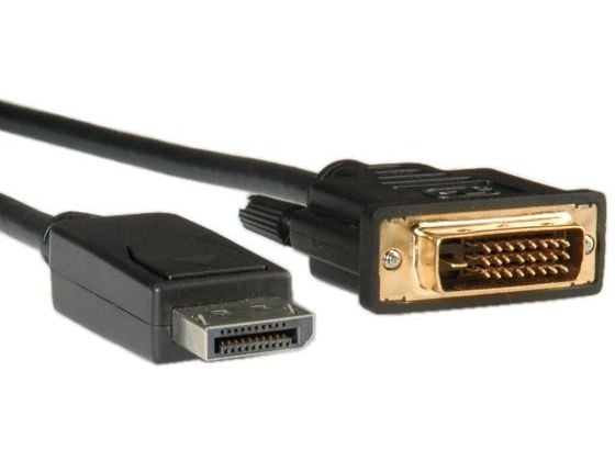 ROLINE 11.04.5771, 1 m, DisplayPort, DVI-D, Hankjønn, Hankjønn, Nickel