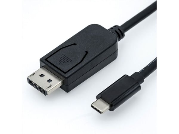 ROLINE 11045845, 1 m, USB Type-C, DisplayPort, Hanstik, Hanstik, Hanstik, Lige