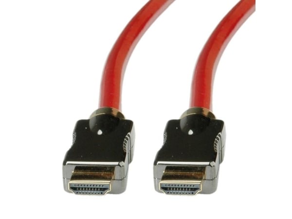 ROLINE 11.04.5901, 1 m, HDMI Type A (Standard), HDMI Type A (Standard), 7680 x 4320 piksler, Rød