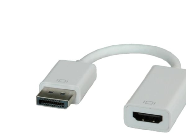 ROLINE DisplayPort-HDMI Adapter, 0,15 m, DisplayPort, HDMI Type A (Standard), Hankjønn, Hunkjønn, Hvit
