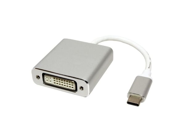 ROLINE 12.03.3205, 0,1 m, USB Type-C, DVI-D, Hankjønn, Hunkjønn, Rett