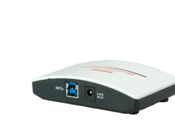 ROLINE USB 3.0 Hub "Black & White", 4 Ports, with Power Supply, Hvit, Sort, Plast, 23 x 100 x 63 mm