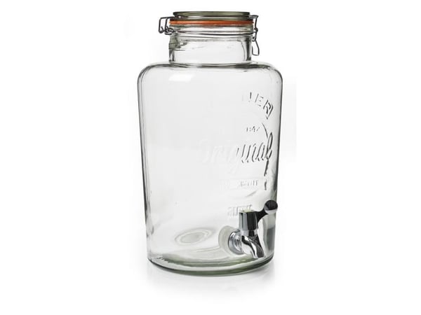 Glasbeholder med taphane Kilner 5 ltr Ø18.2xH31.5 cm,stk