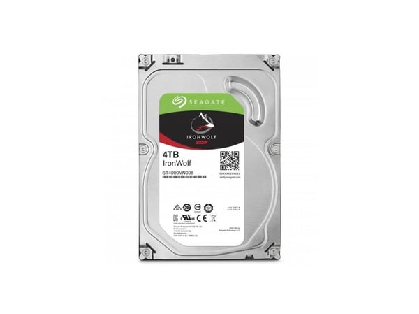 Seagate IronWolf ST4000VN008 - Harddisk - 4 TB - intern - 3,5" - SATA 6Gb/s - 5900 rpm - buffer: 64 MB
