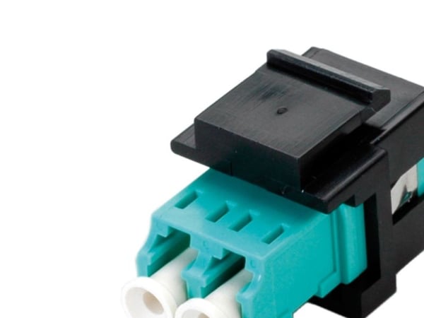 ROLINE Fiber Optic Keystone Jack, LC Duplex, Multimode, OM3