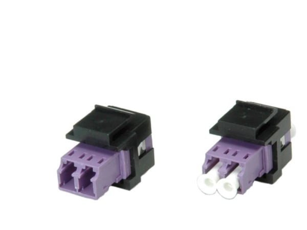 ROLINE Fiber Optic Keystone Jack, LC/LC Duplex, Multimode, OM4
