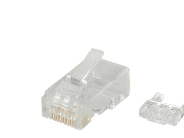 ROLINE Cat.6 Modular Plug, unshielded, for Solid Wire 10 pcs., Transparent