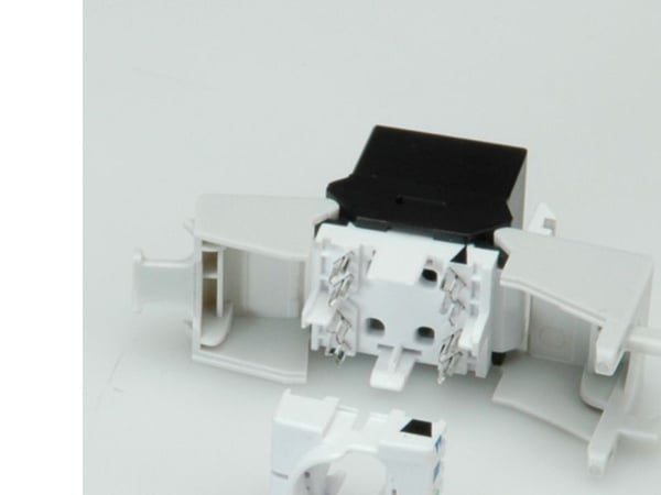 ROLINE Keystone Jack SLIM, Sort, RJ-45