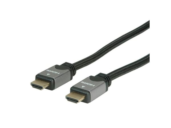 ROLINE 11.04.5856, 1,5 m, HDMI-tyyppi A (vakio), HDMI-tyyppi A (vakio), 3840 x 2160 pikseliä, 3D, Musta, Hopea